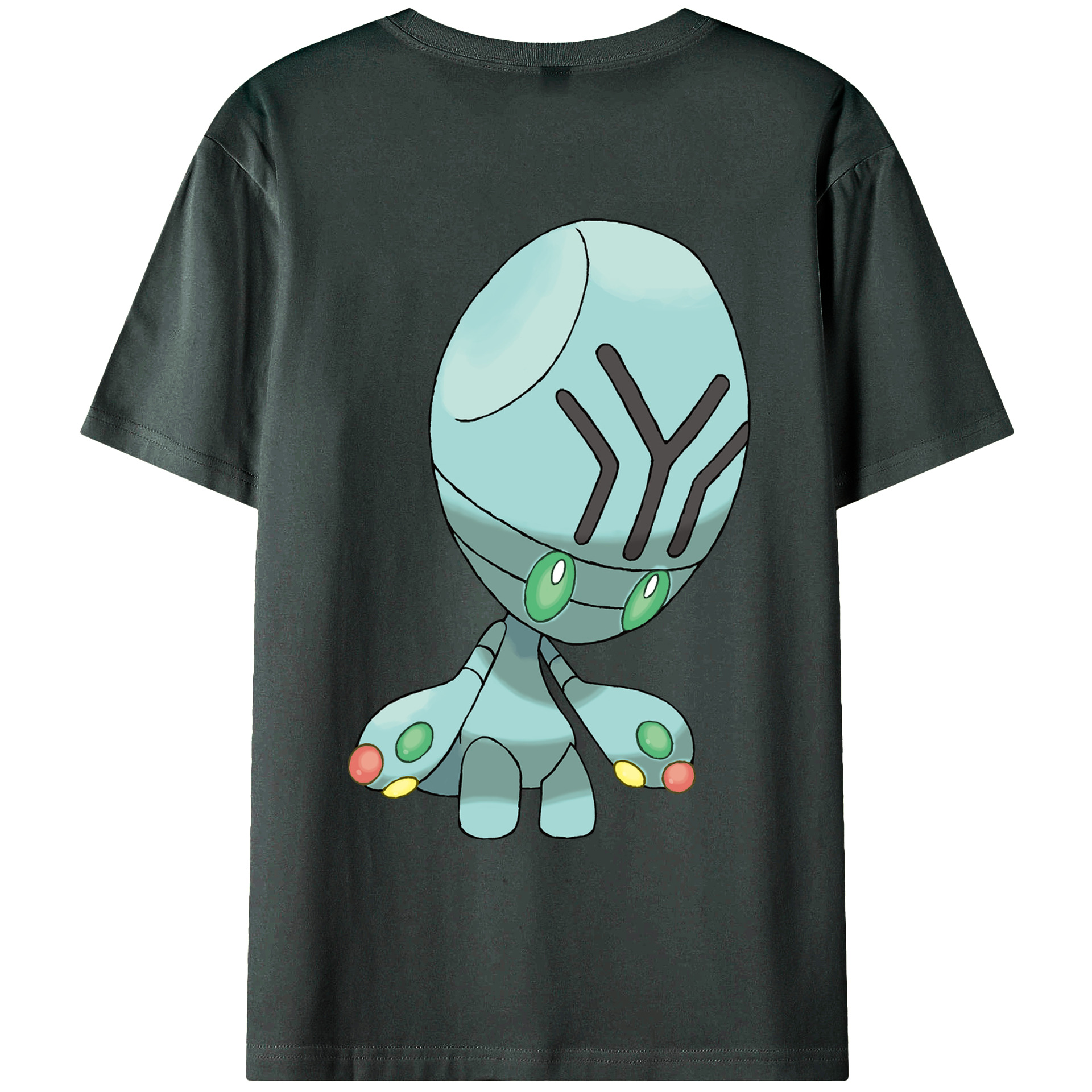 （画像用） ポケットモンスター Pokémon 綿100％ メンズ半袖Tシャツ（バックプリント） 通気性